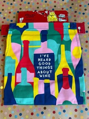 Blue Q Colorful Wine Bottle Kitchen Towel - Red, Yellow, Blue, Pink, Green